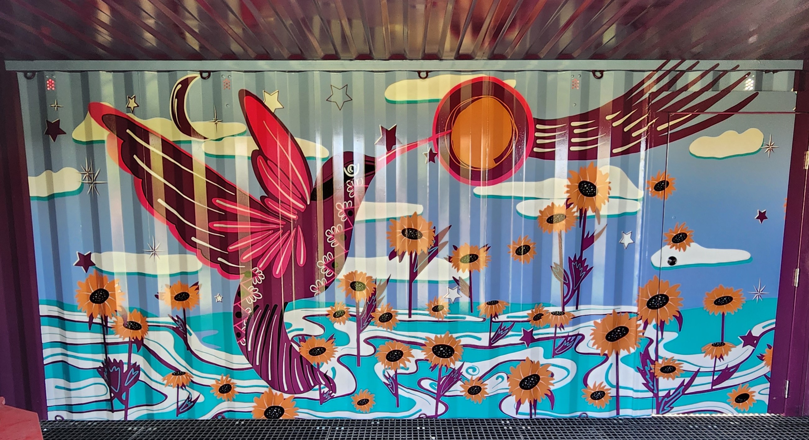 hummingbird mural