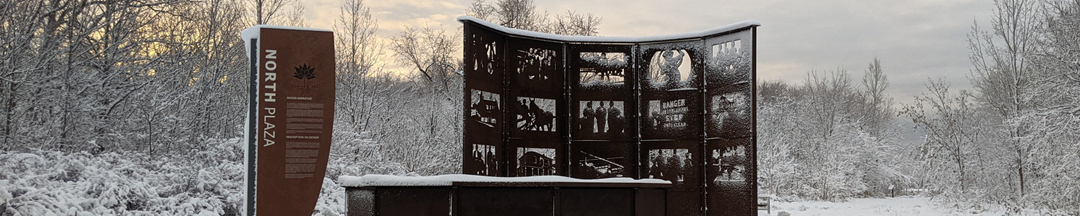 An art installation at the north end of the Sesqui Trail.