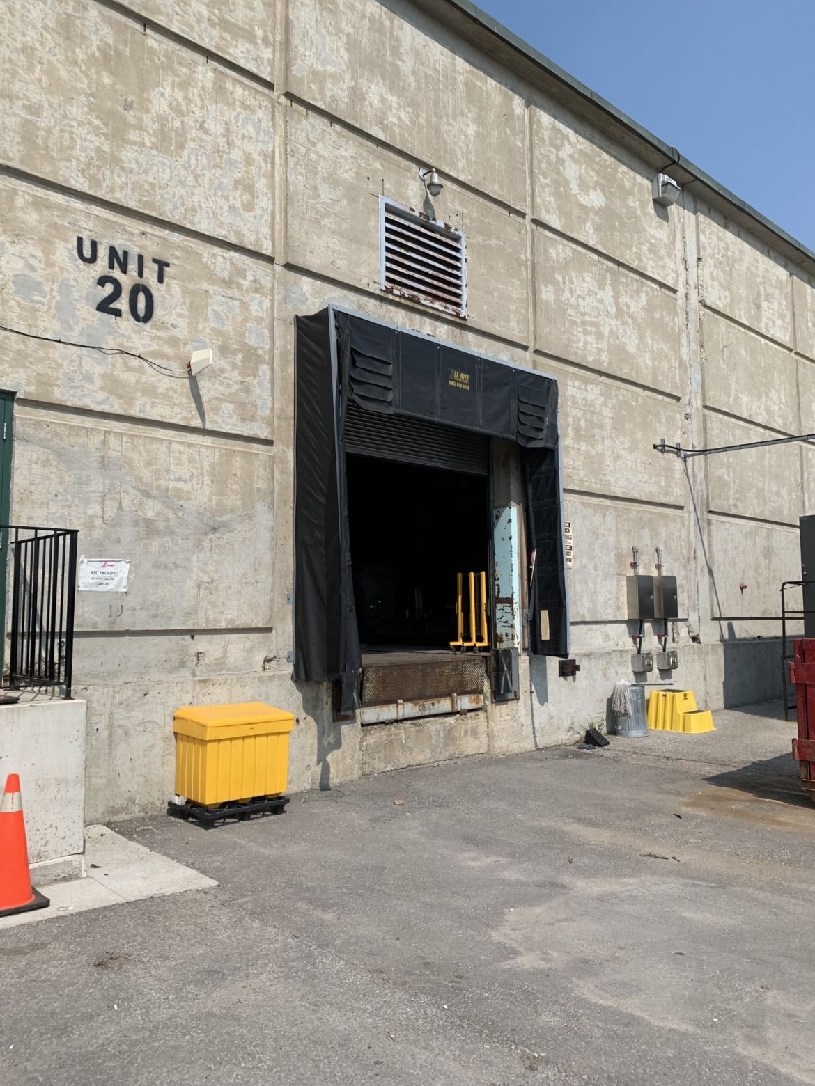 outside the building