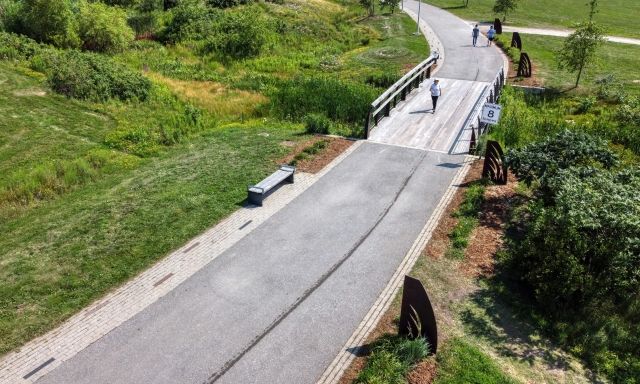 People on circuit path