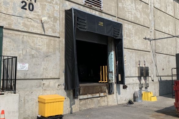 outside the building